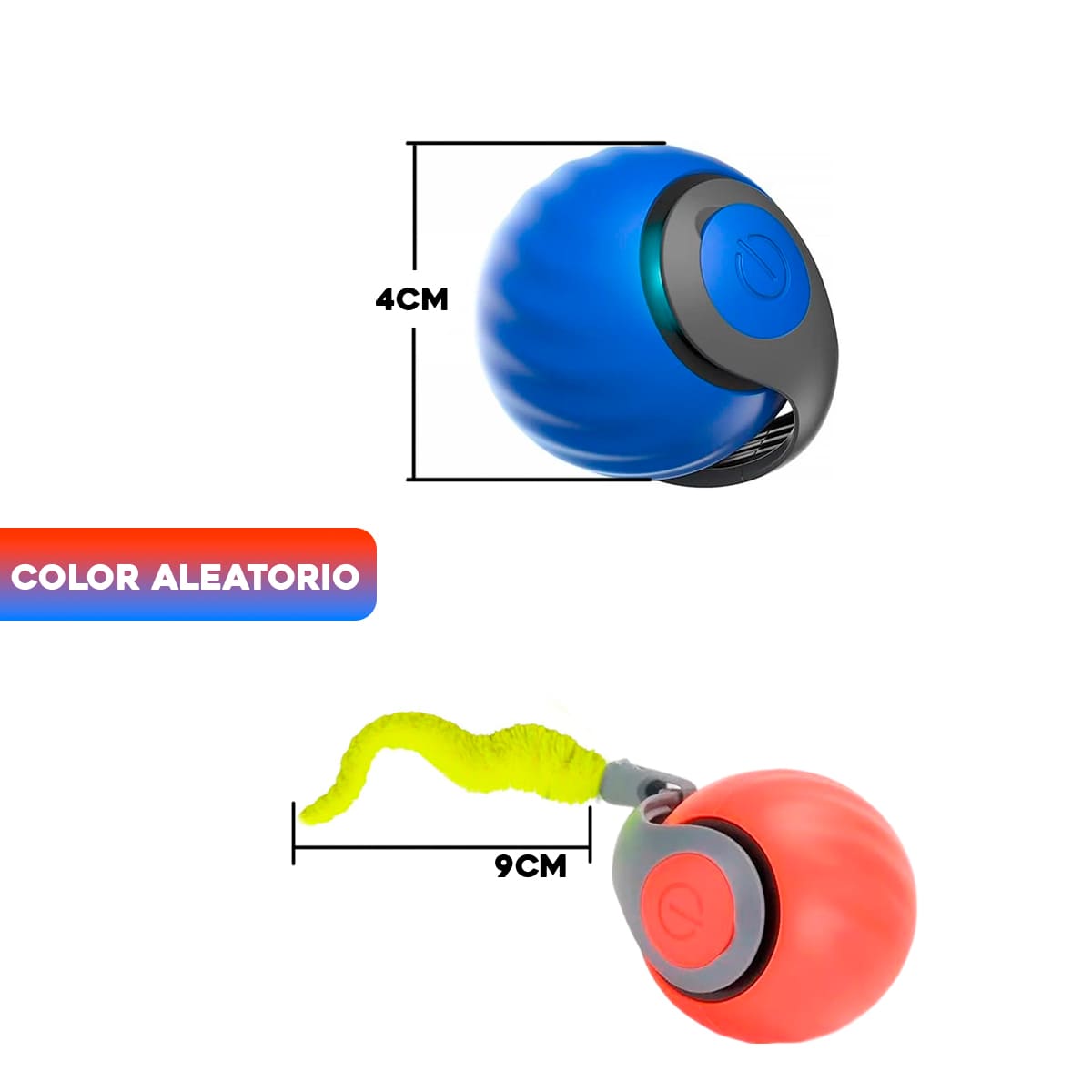 Pelota Gato/Perro Interactiva con Cola – Recargable USB