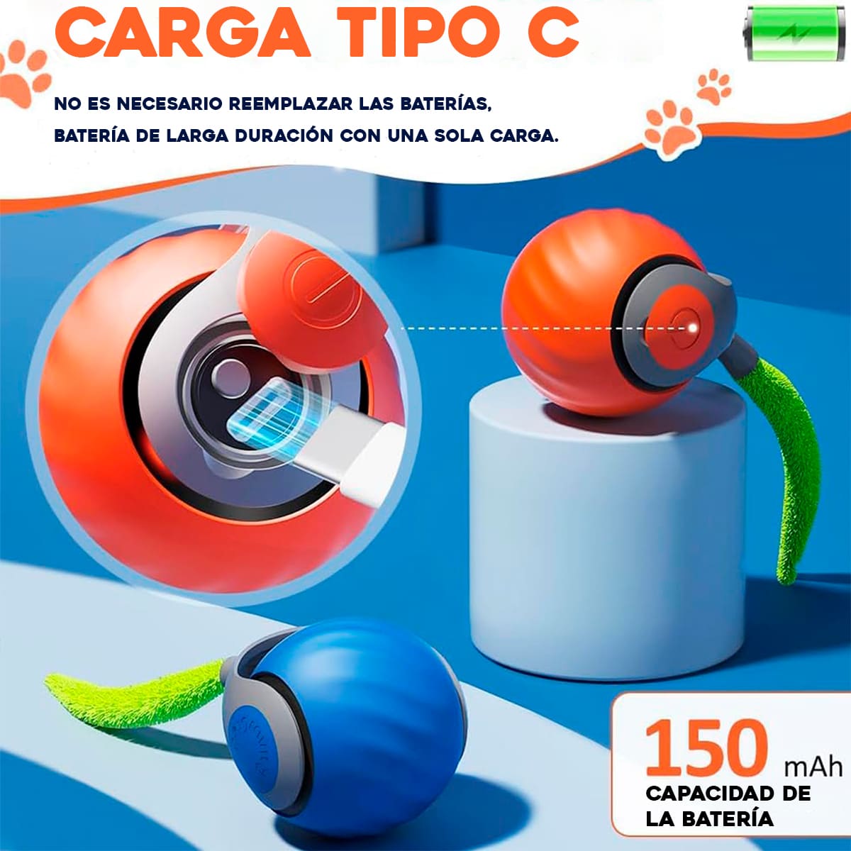 Pelota Gato/Perro Interactiva con Cola – Recargable USB