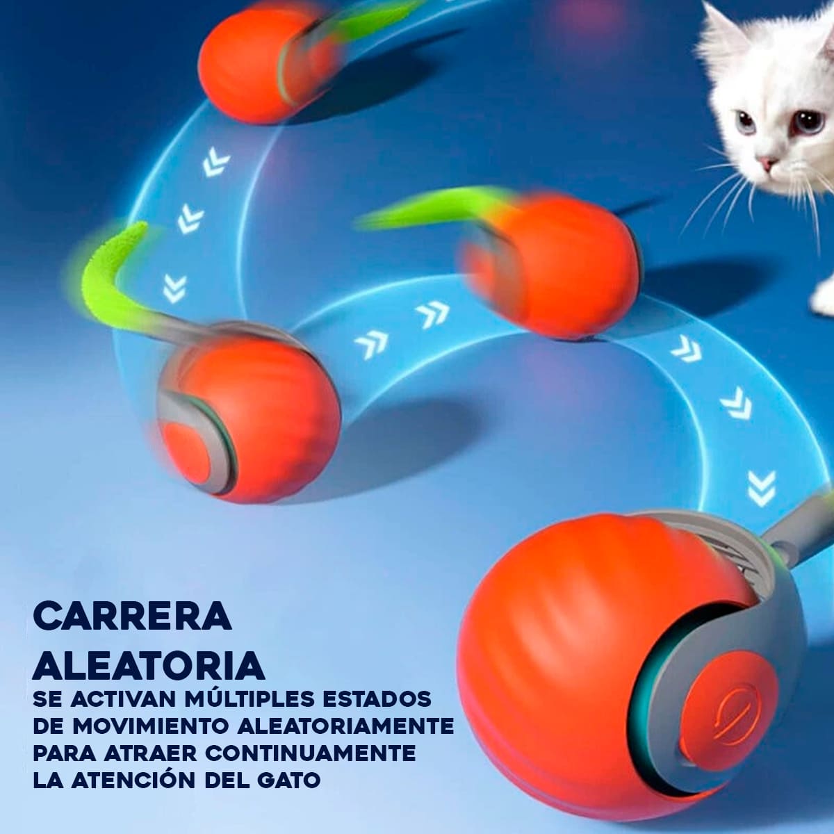 Pelota Gato/Perro Interactiva con Cola – Recargable USB