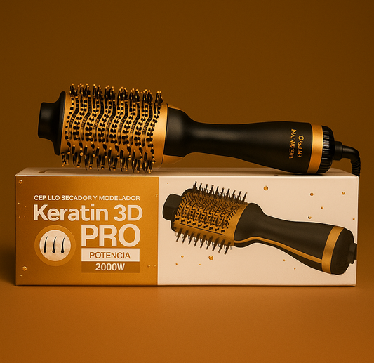 Cepillo Secador y Modelador Keratin 3D PRO – 2000W